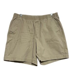 Lands' End Women’s  Khaki Flat Front Shorts